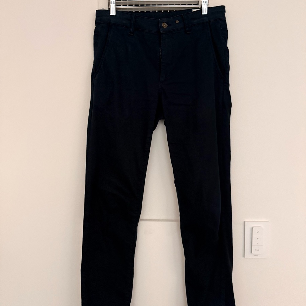 Rag & Bone Fit 2 Slim Chino Pants Salute Navy Blue Stretch Cotton Size 30